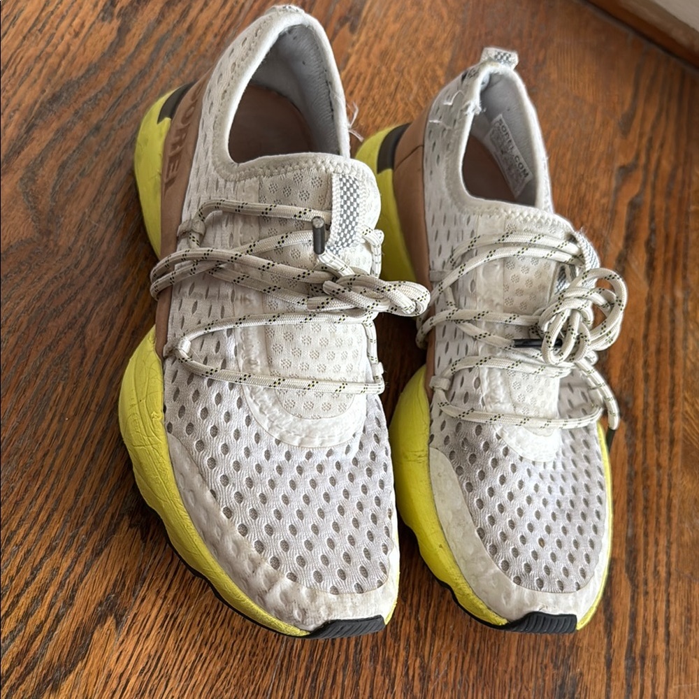 Sorel Athletic Shoes in Cream and Yellow